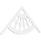 Ekena Millwork Pitch Classic Wagon Wheel Architectural Grade PVC Gable Pediment, 60"W x 27 1/2"H x 1"P (11/12) GPP060X028X100CWW - alternate 1